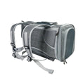 Charger l'image dans la visionneuse de la galerie, Mr. Peanut's Monterey Series airline-compliant horizontal backpack pet carrier in gray fabric with mesh panels.
