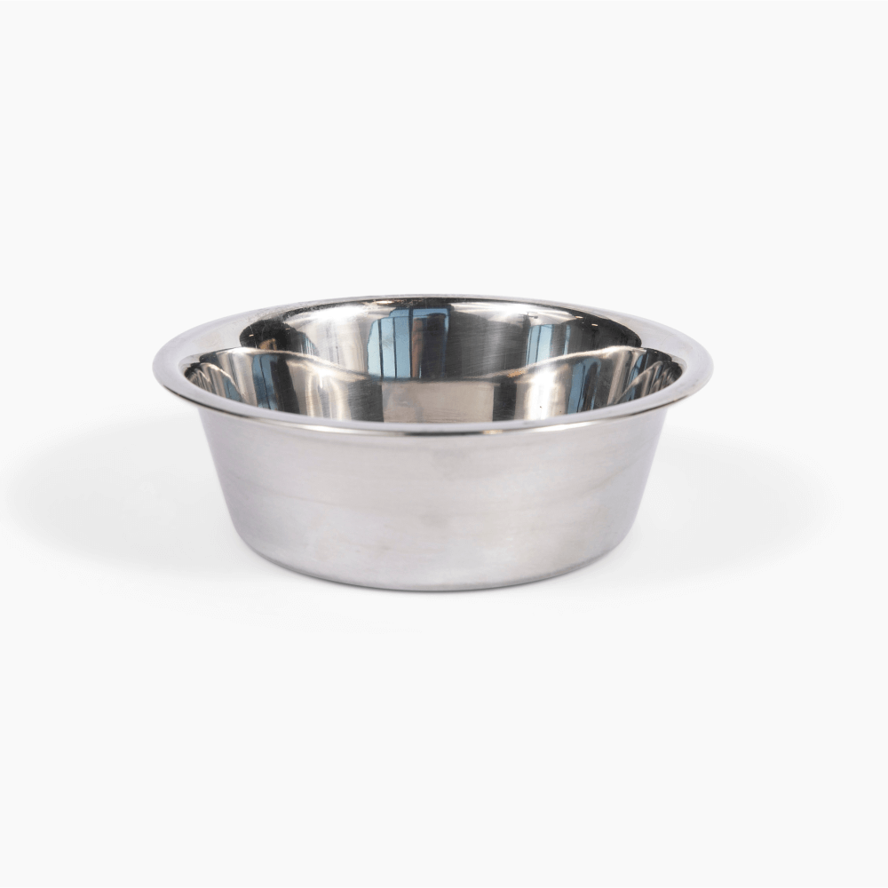 Hiddin Clear Acrylic Triple Feeder with Silver Bowls – 12 in High