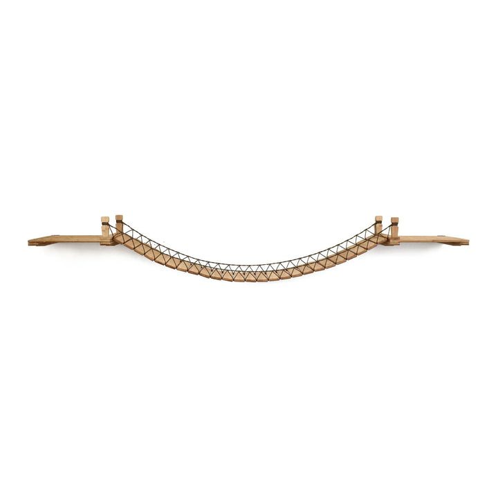 Cat Wall Bridge and Shelf Set by Catastrophic Creations; wooden cat bridge with lattice rope and two end platforms
