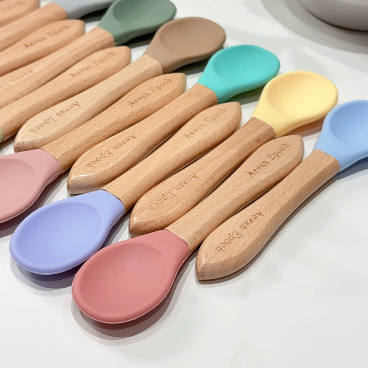 Aevan Epoch Beechwood Silicone Pet Food Spoon