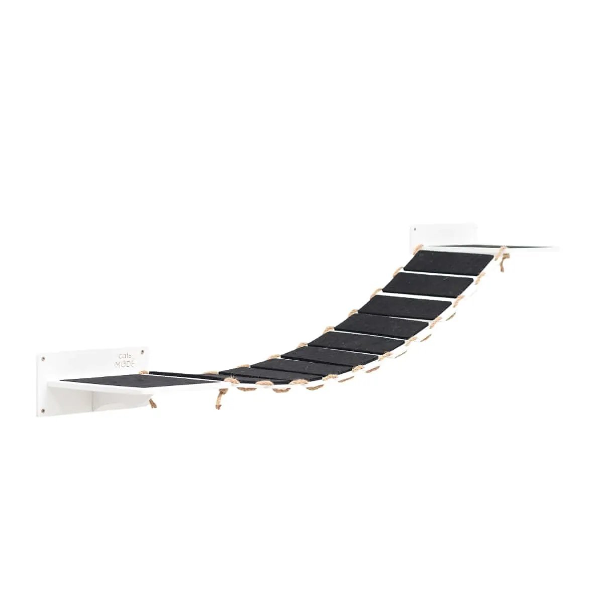 White Wall Mounted Cat Bridge Walkway 48 Inch Vertical Enrichment by Enjoy The Wood