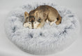 Load image into Gallery viewer, Mr. Peanut's 28-inch OrthoPlush Pet Bed in snowflake white two-tone plush pillow bed.
