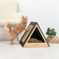 Load image into Gallery viewer, Modern Paws Premium Black Solid Wood Cat House Bed Secure Enclosed Retreat Interior Design by Enjoy The Wood
