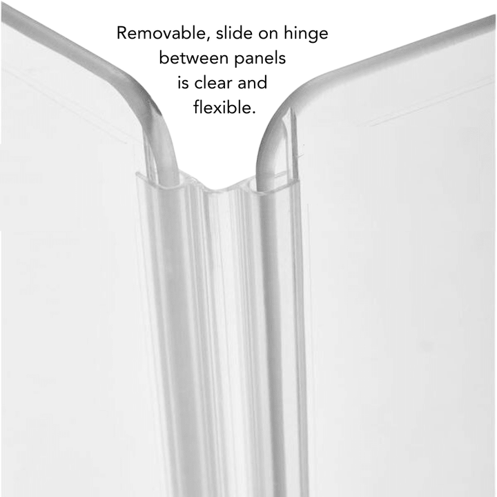 Hiddin Low Clear Acrylic Zig Zag Pet Gate – Freestanding, 24 in High