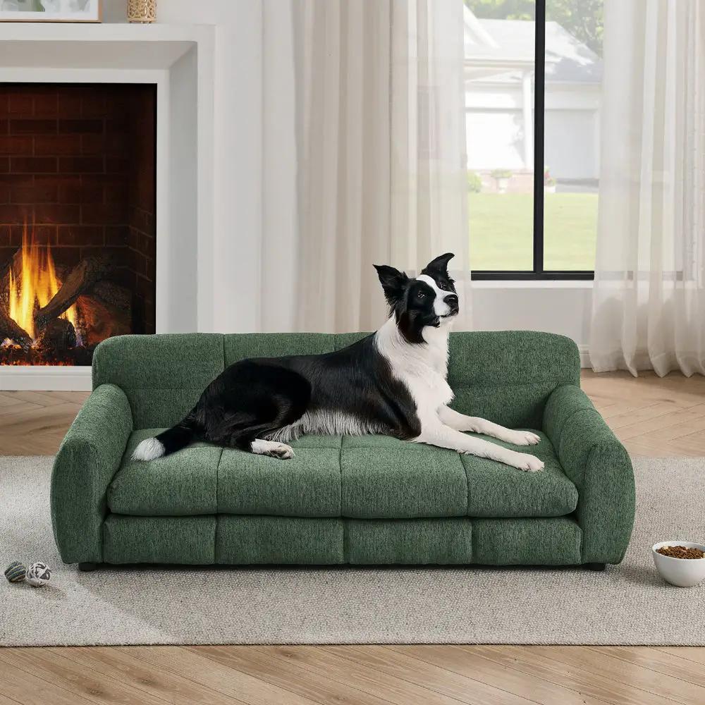Soft and Comfortable Pet Bed for Big and Oversized Dogs - Olive Green by HouseOfZazla