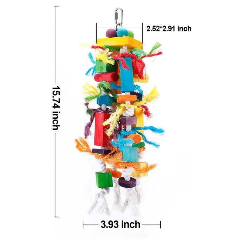 Premium Wooden Parrot Nibbling Toy For Medium And Large Birds Natural Durable Chew Stick by Sell My Stuff