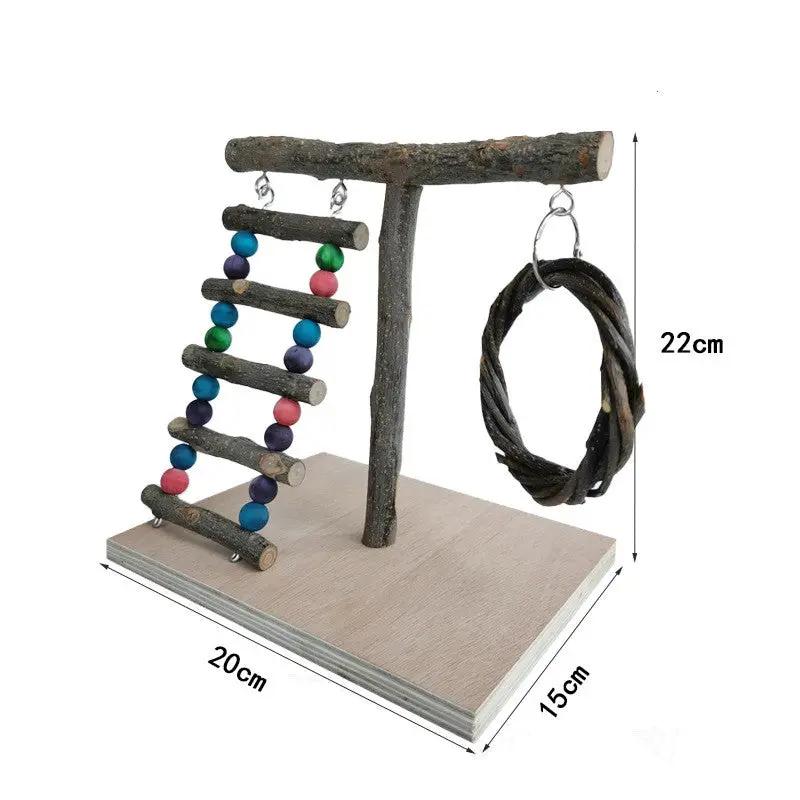 Premium Solid Wood Parrot Station Frame Training Bird Shelf Stand by Sell My Stuff