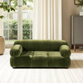 Bild in Galerie-Betrachter laden, Marcel Upholstered Modern Small to Medium Pet Bed For Dogs and Cats Olive Green Velvet by HouseOfZazla
