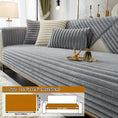 Load image into Gallery viewer, Luxurious Rabbit Fur Sofa Slipcover by topspet, light grey with non-slip backing, fits 4-seat sofas

