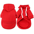 Load image into Gallery viewer, SOCKPET red fleece dog hoodie for small & medium dogs with hood
