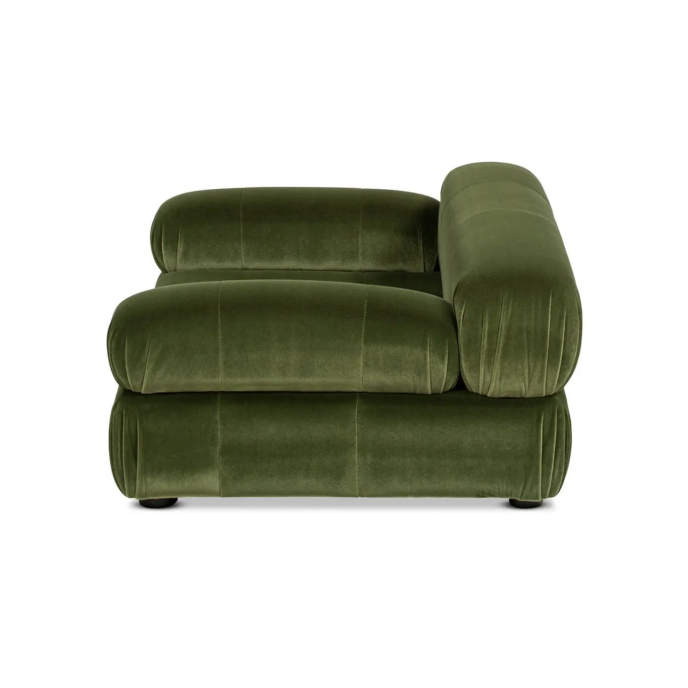Marcel Upholstered Modern Small to Medium Pet Bed For Dogs and Cats Olive Green Velvet by HouseOfZazla