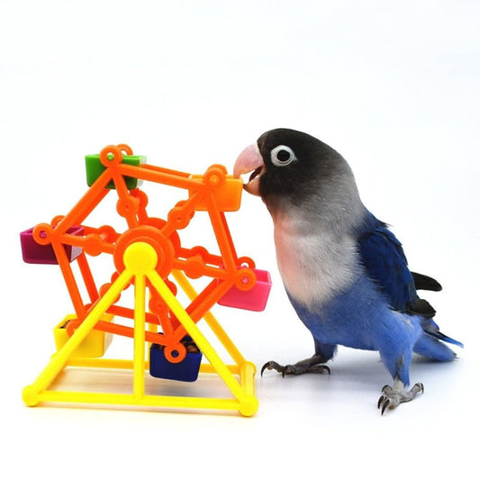 FeatherFun Colorful Windmill Parrot Foraging Toy by For Animals, With Love