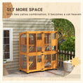 Bild in Galerie-Betrachter laden, Example of two orange PawHut cat enclosures placed side by side; this listing includes one enclosure
