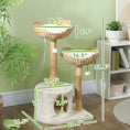 Bild in Galerie-Betrachter laden, PawHut Woven Nest Cat Tree dimension diagram: 20.9 inches wide, 16.5 inches deep, and 37.4 inches tall, with bed and condo measurements.
