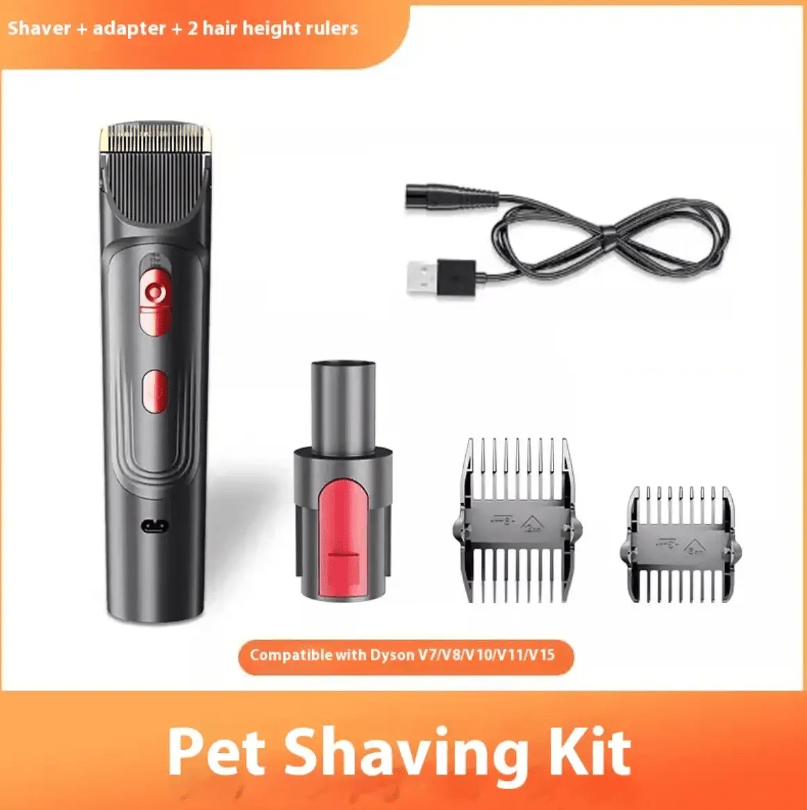 Premium Full Series Pet Shaver Comb With Integrated Hair Suction Head For Dogs And Cats by For Animals, With Love
