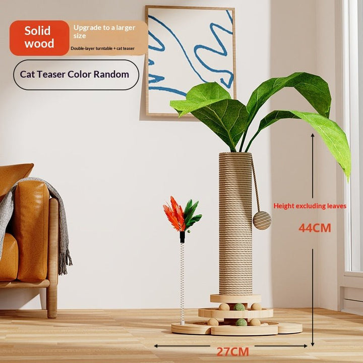 Larger solid-wood leafy scratcher dimension chart