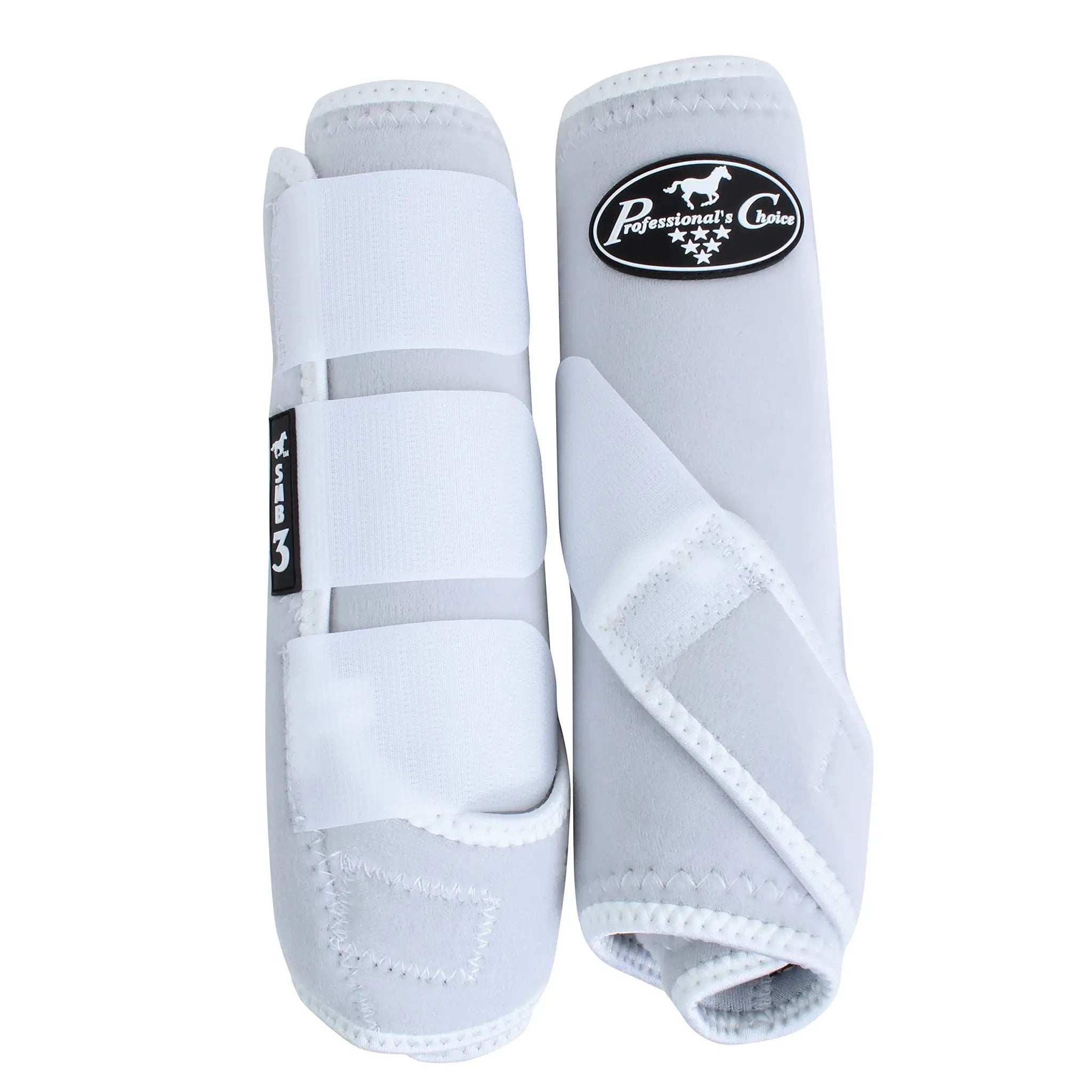 Professionals Choice SMB-3 Sports Medicine Boot | 360 Degrees of Impact Protection | Support for The Suspensory System | Sold in Pairs | Large White - from For Animals, With Love
