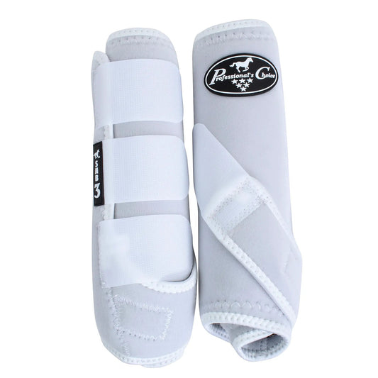 Professionals Choice SMB-3 Sports Medicine Boot | 360 Degrees of Impact Protection | Support for The Suspensory System | Sold in Pairs | Large White - from For Animals, With Love