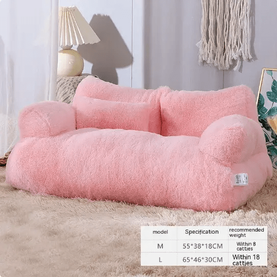 ElitePaws Premium Elevated Plush Cat Bed Warm Sofa For Small Dogs by For Animals, With Love