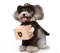 Gallery viewerに画像を読み込む, Dog cosplay outfit in brown with cape and hat, holding a beige box with paw shield logo.
