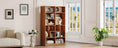 Bild in Galerie-Betrachter laden, Modern 2-in-1 wooden cat house bookshelf by Sangria Beech with cat tree display cabinet
