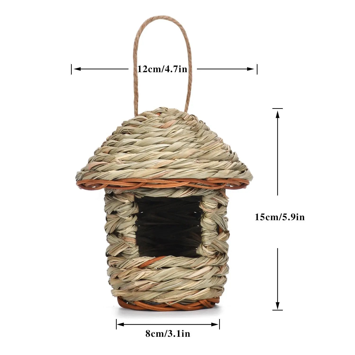 Artisan Handmade Straw Bird Nest Small Natural Yellow Grass Decor by Sell My Stuff