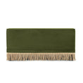 Load image into Gallery viewer, Duchess 33' Medium Princess Pet Bed Sofa with Fringe Skirt, Olive Green Velvet by HouseOfZazla
