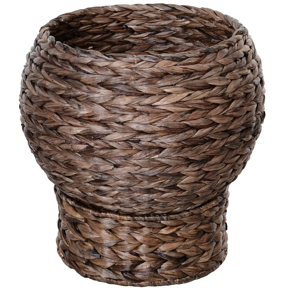 Pear Daisy handmade wicker elevated cat bed with cushion in dark brown for kittens