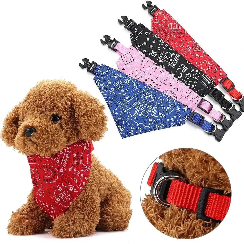 Adjustable Pure Cotton Dog Cat Bandana Scarf Washable Triangle Collar by Game On Interactive LLC (OnlyTenBucks.com)