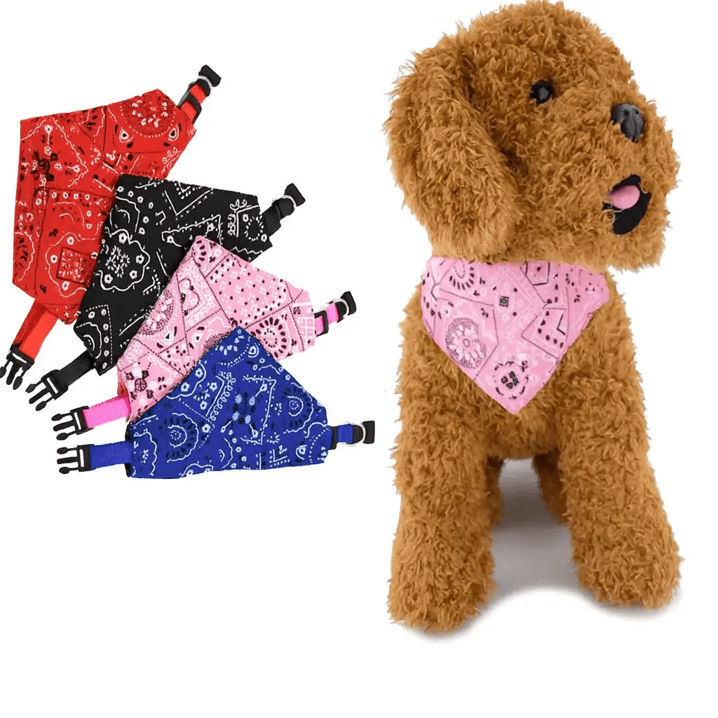 Adjustable Pure Cotton Dog Cat Bandana Scarf Washable Triangle Collar by Game On Interactive LLC (OnlyTenBucks.com)