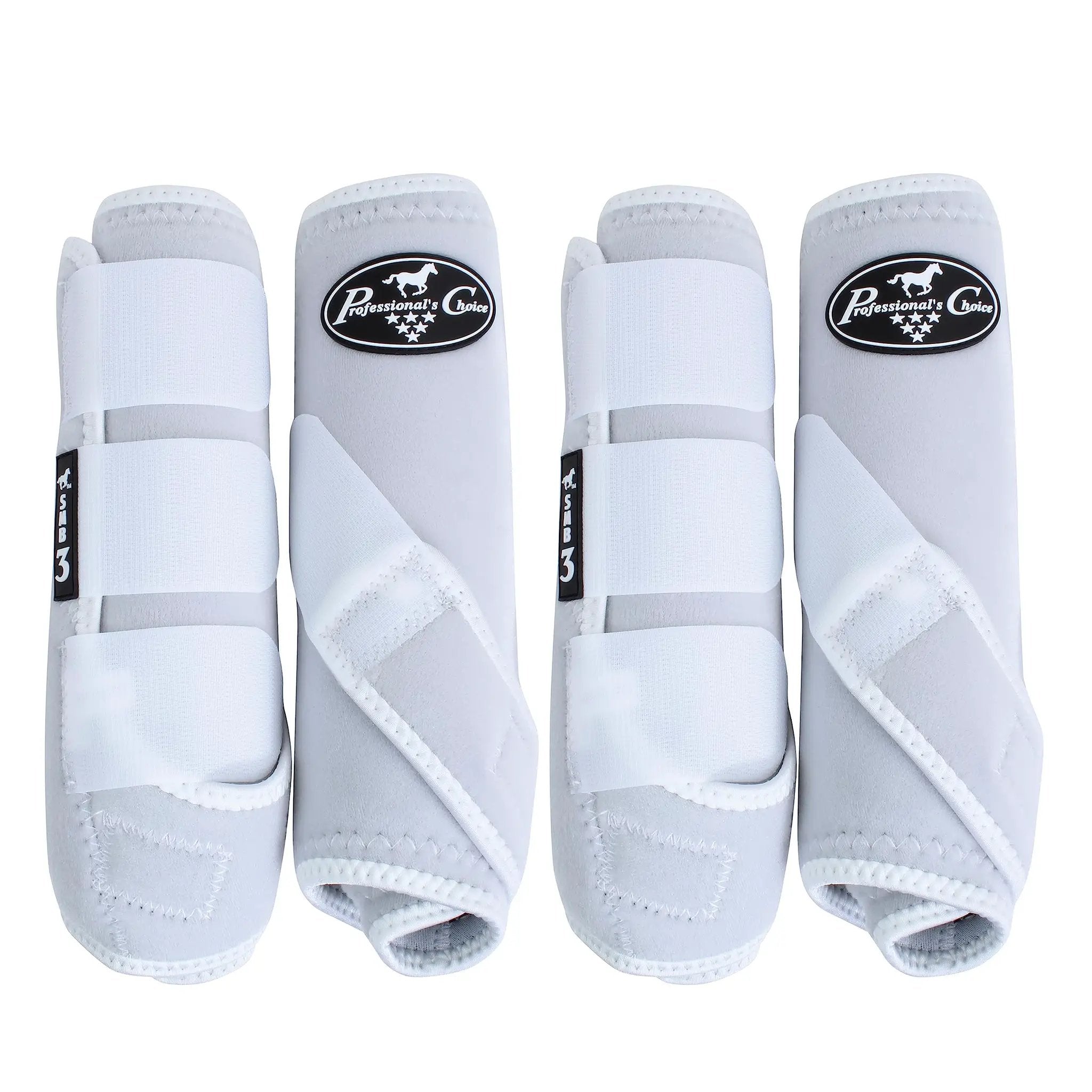 Professionals Choice SMB-3 Sports Medicine Boot | 360 Degrees of Impact Protection | Support for The Suspensory System | Value 4-Pack | Large White - from For Animals, With Love