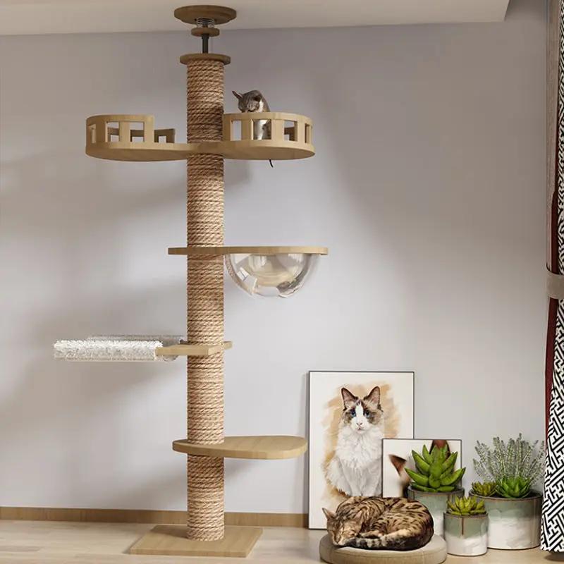 Solid Wood Column Cat Climbing Frame Modular Multi Level Tower by Sell My Stuff