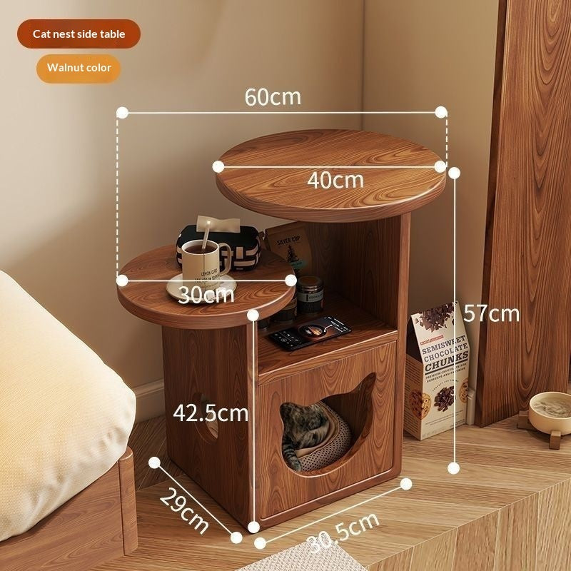 Walnut-finish table dimension chart
