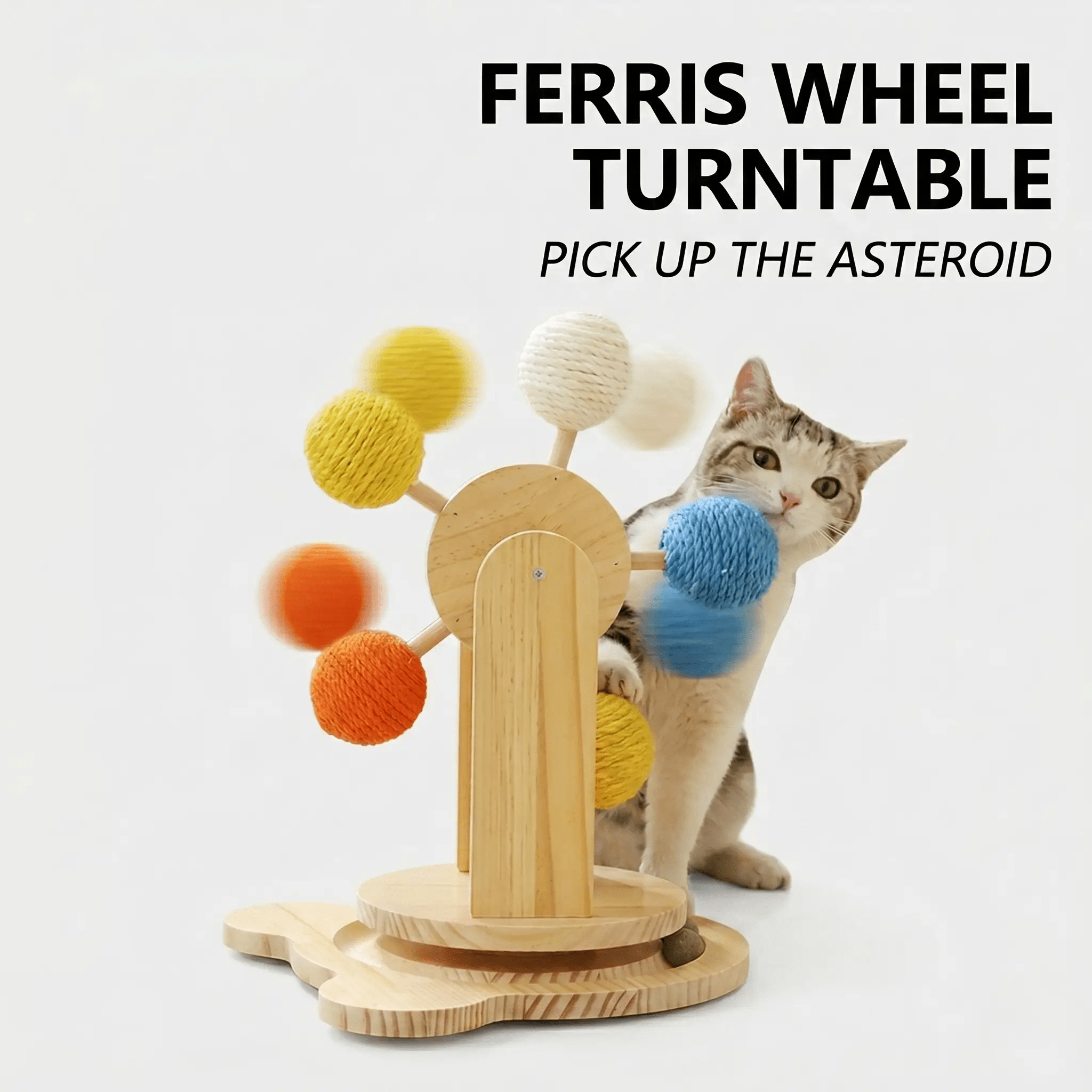 FelineFlow Premium Interactive Ferris Wheel Cat Scratcher For Kitten And Adult Cats by Midfox