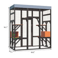 Load image into Gallery viewer, Premium Solid Wood Pet Enclosure by Home Furnishers; dark frame with wire-mesh panels and interior shelves.
