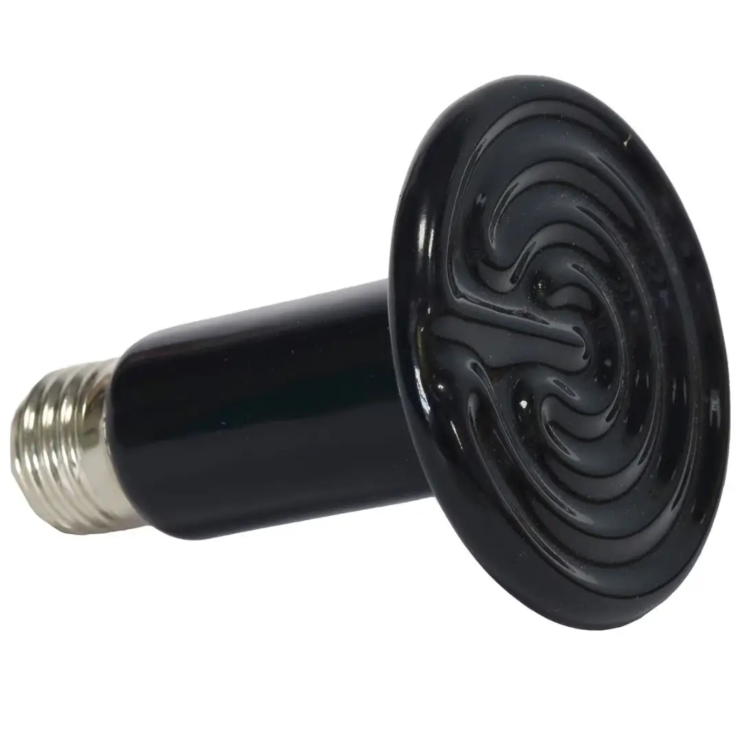 Arcadia ceramic heat emitter bulb, black ceramic disc with E26 screw base.