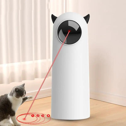 White Electric Automatic Infrared LED Cat Teaser Toy With Interactive Motion Simulation by Sell My Stuff