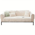 Load image into Gallery viewer, Molly Mutt Couch Cover by topspet, cream plush, non-slip sofa protector
