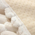 Load image into Gallery viewer, Plush Nordic Sofa Slipcover topspet, beige fleece fabric with fluffy trim
