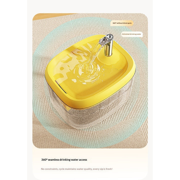 Overhead view of yellow drinking tray