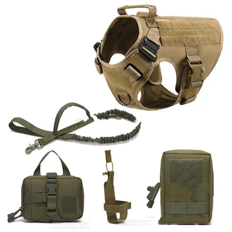 Tactical Dog Harness Pet German Shepherd K9 Training Vest Dog Harness And Leash Set For All Breeds Dogs by My Store