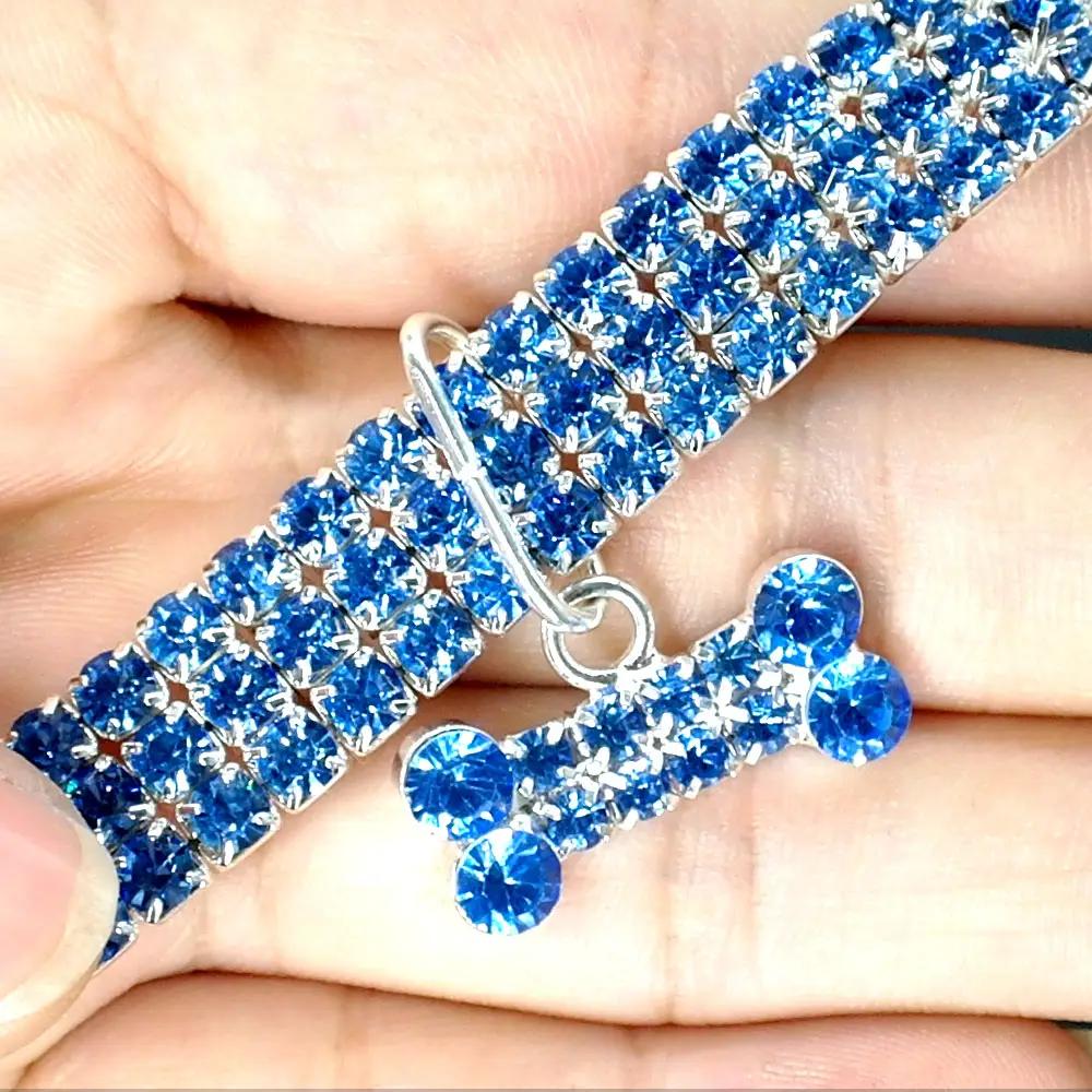 Bling Rhinestone Dog Collar Crystal Puppy Chihuahua Pet Dog Collars Leash For Small Medium Dogs Cats by My Store