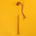 Charger l'image dans la visionneuse de la galerie, Pet Zen Halloween Cat Teaser interactive toy with pumpkin charm, bell sound, orange-black striped wand and ribbons.
