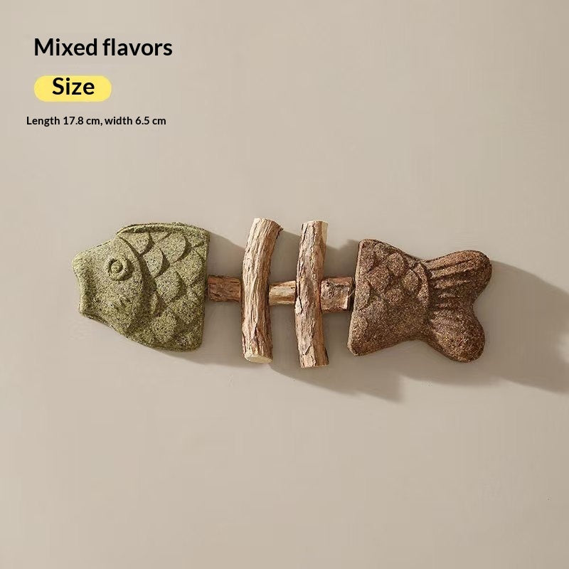 Green and brown Mixed Flavor fishbone dimension image