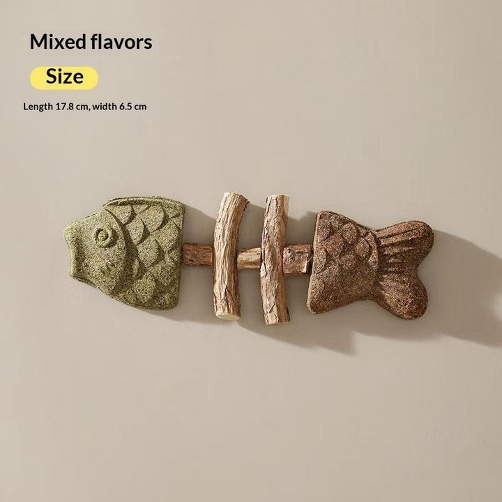 Green and brown Mixed Flavor fishbone dimension image