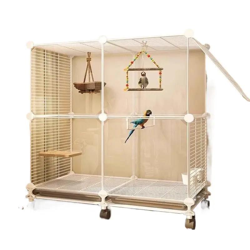 LuxeLife Modern ClearView Rolling Bird Cage With Transparent Acrylic Paneling Plus Wheels by Sell My Stuff
