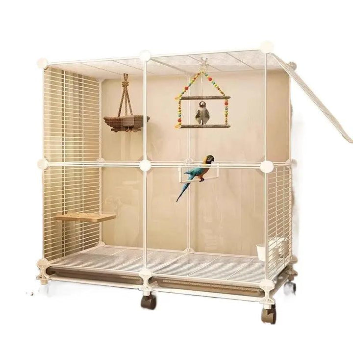 LuxeLife Modern ClearView Rolling Bird Cage With Transparent Acrylic Paneling Plus Wheels by Sell My Stuff