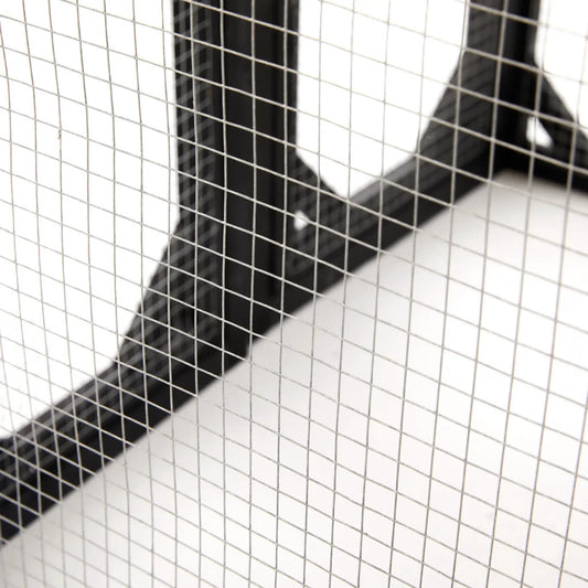 Outdoor cat enclosure wire mesh panels in black and brown