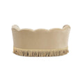 Bild in Galerie-Betrachter laden, Clara 34.5-inch Scalloped Pet Sofa Bed in Fawn with fringe trim
