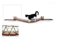 Gallery viewerに画像を読み込む, Cat Wall Bridge and Shelf Set by Catastrophic Creations; wooden platforms with a woven rope bridge.
